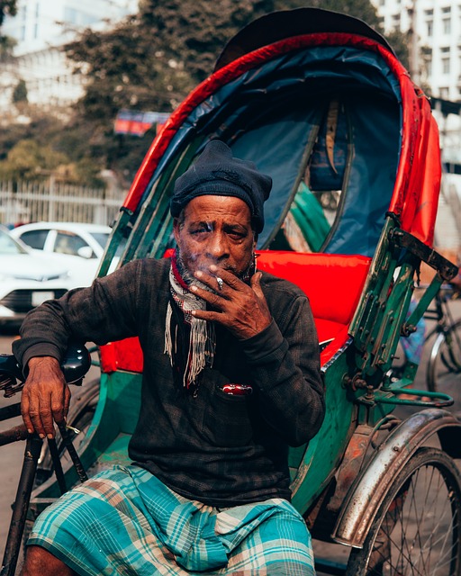 Free Man Rickshaw photo and picture
