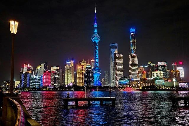 Shanghái, Pudong, Ciudad Nocturna