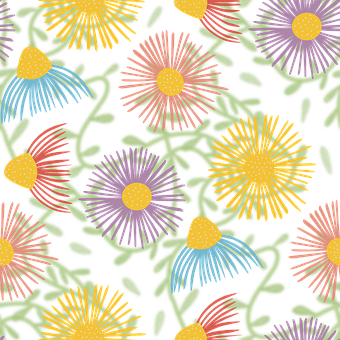 Blume, Buntes Muster, Abstraktes Design