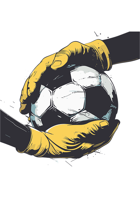 Free football goalkeeper soccer ball vector