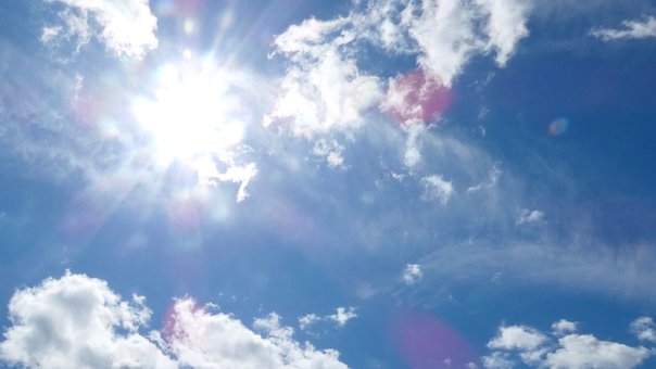 Cielo, Nubes, Mediodía, Soleado
