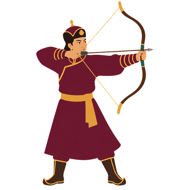 Free archer traditional attire archery illustration