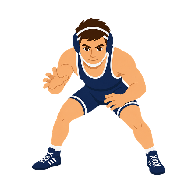 Free wrestling wrestler combat sport illustration