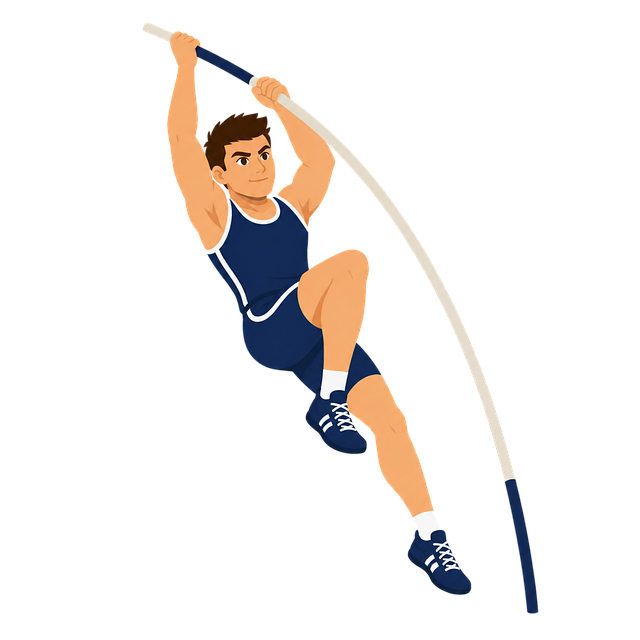 Free pole vault mascot illustration cartoon character illustration