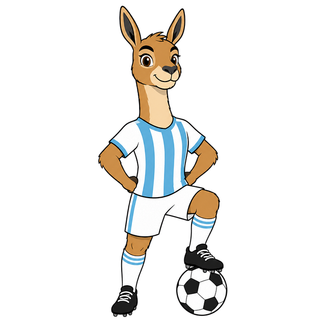 Free llama mascot football illustration