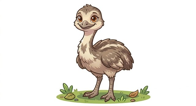 Free Emu Cartoon illustration and picture