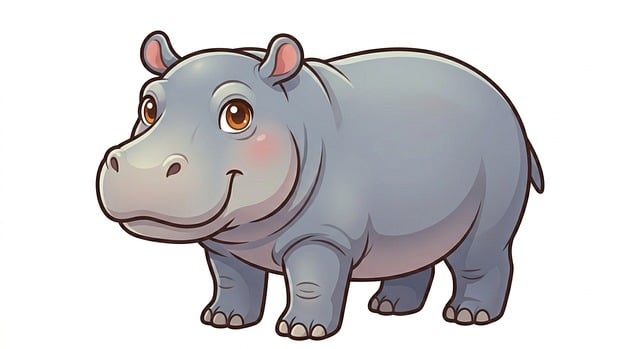 Free Hippopotamus Animal illustration and picture