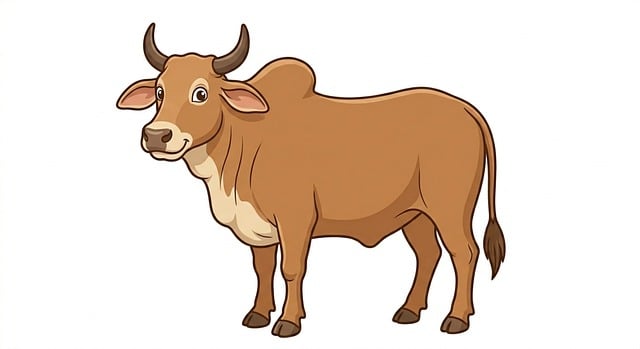Free Zebu Domestic Cattle illustration and picture