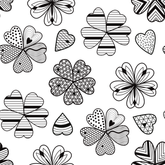 Blume, Herz, Muster, Blütenblatt