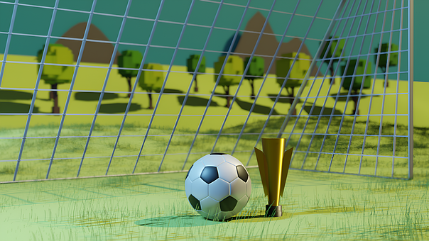 Fodbold, Cup, Mål, Bold, Net