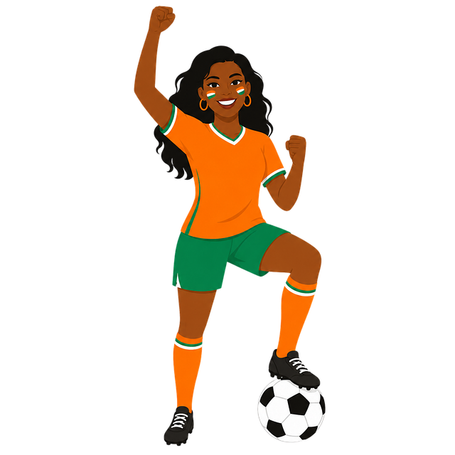 Free ivory coast football supporter vector