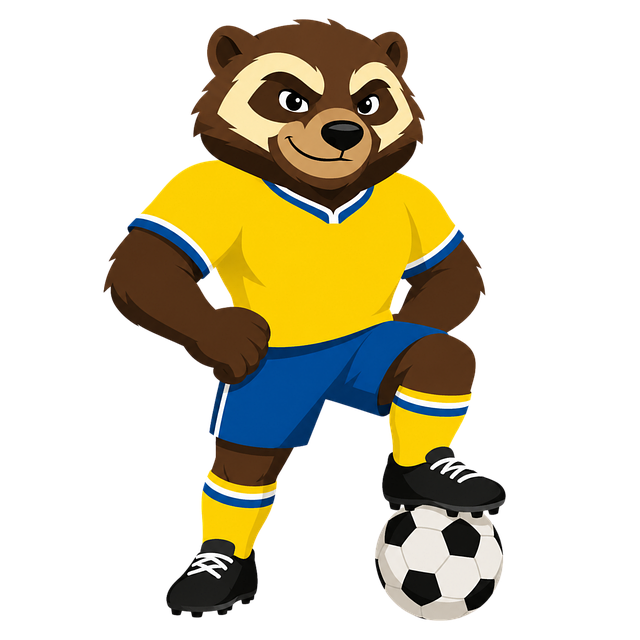Free swedish mascot wolverine football mascot vector