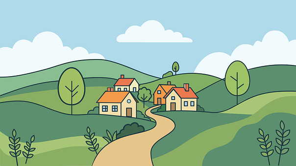 Free Village Cartoon vector and picture