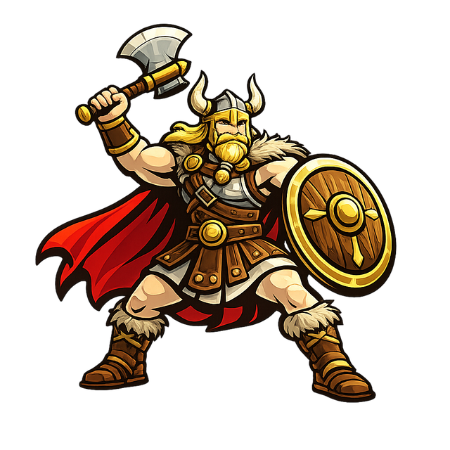 Free viking warrior axe vector