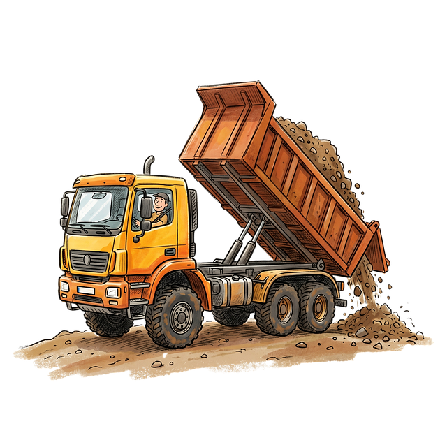 Free orange yellow dump illustration