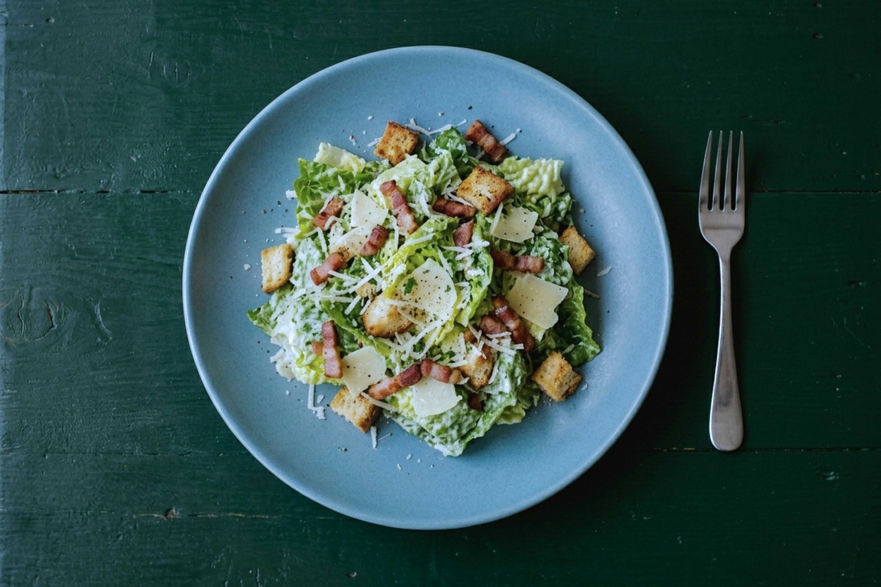 Salat, Caesar, Essen, Gesund, Dressing