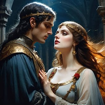 Free Couple Medieval illustration and picture