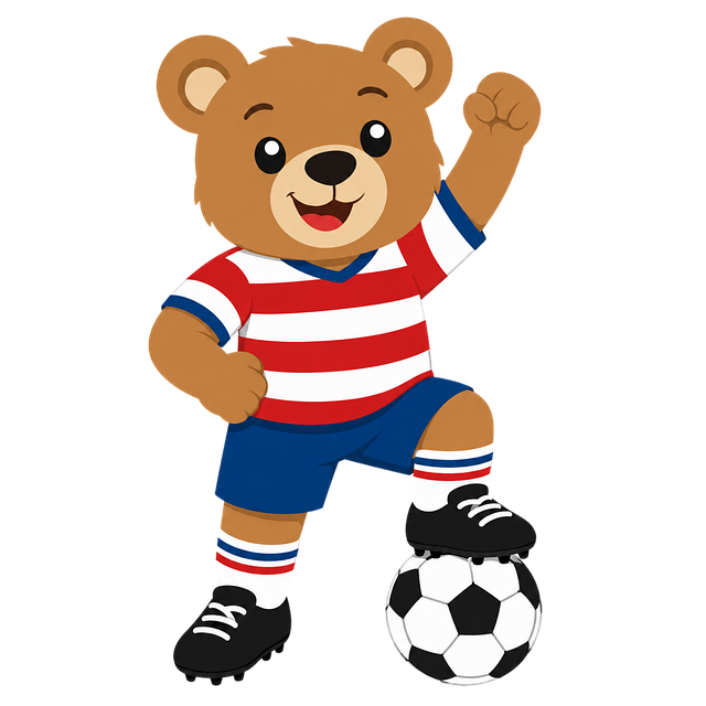 Teddybär, Maskottchen, Fußball