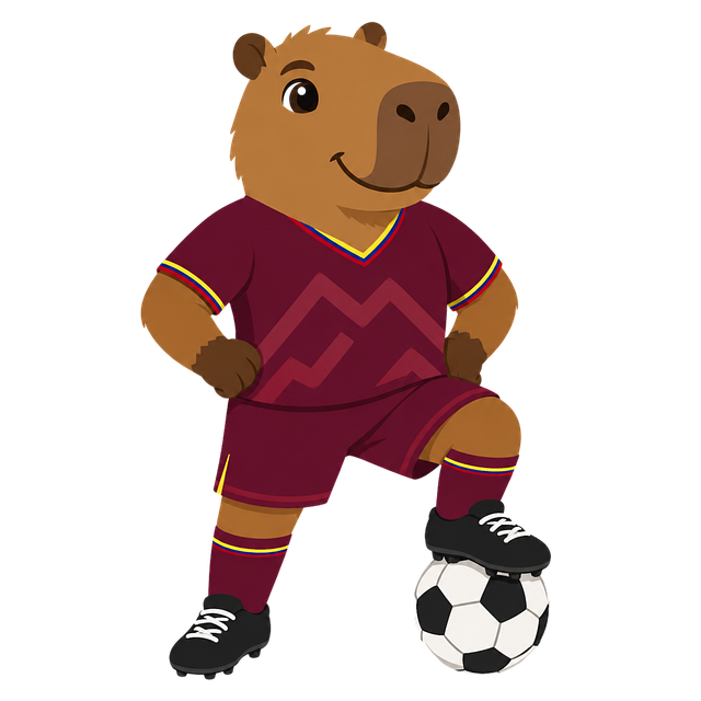 Free capybara mascot football illustration