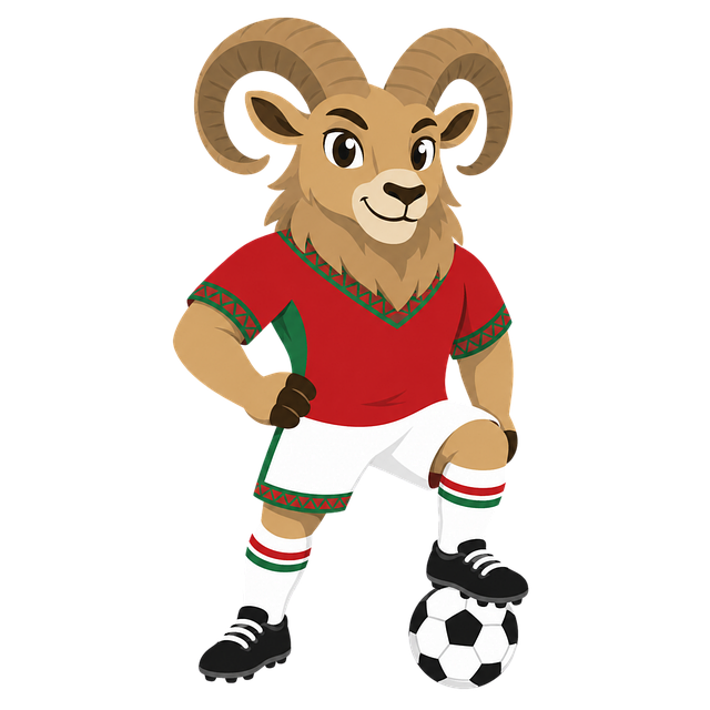 Free mascot barbary sheep football vector