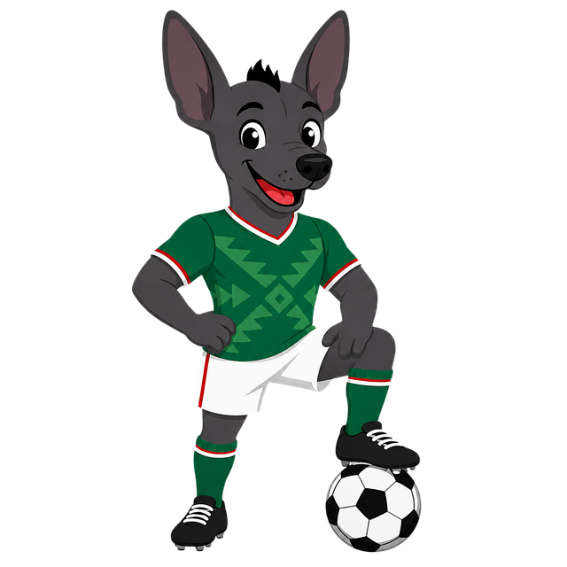 Free ai generated xoloitzcuintli mexican mascot vector