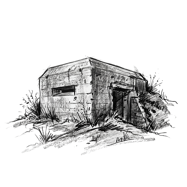 Free sketch black-and-white military illustration