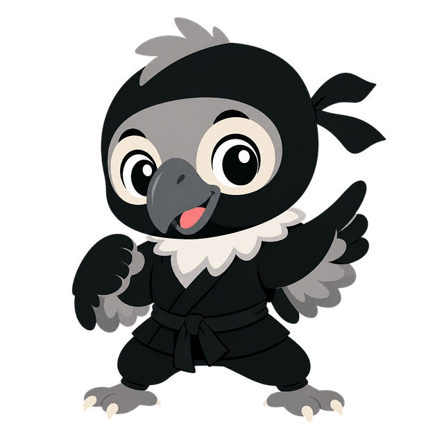 Geier, Ninja, Vogel, Maskottchen