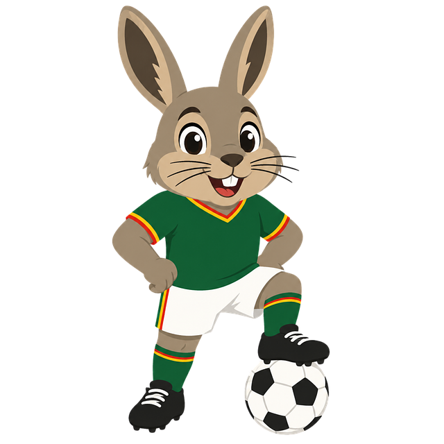 Free viscacha football mascot national team vector