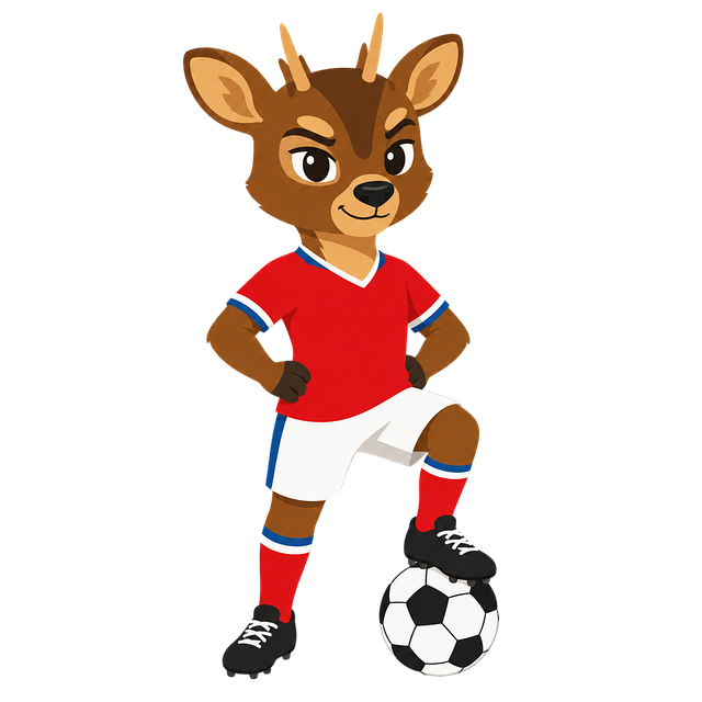 Free pudu mascot football illustration