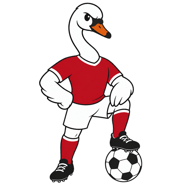 Free cartoon swan mascot illustration