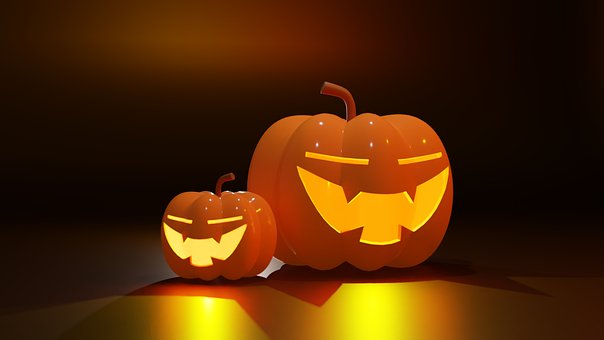 Halloween, Græskar, Lampe, Efterår