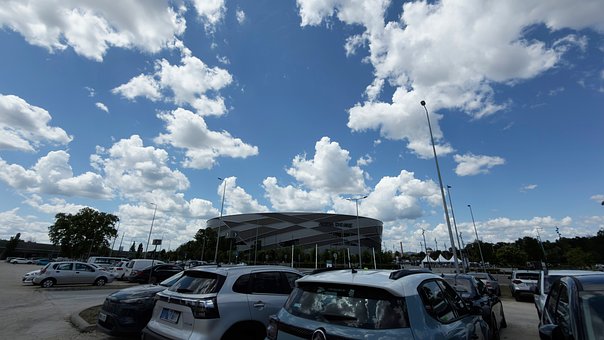Wolken, Autos, Parkplatz, Mvm Kuppel