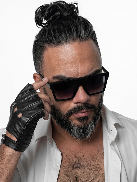 Mann, Bart, Brille, Mode, Model