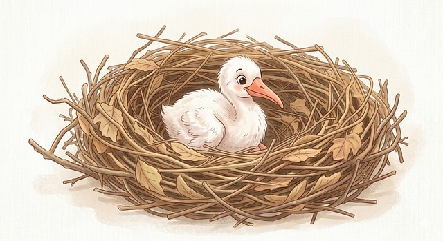 Free Ibis Chick illustration and picture