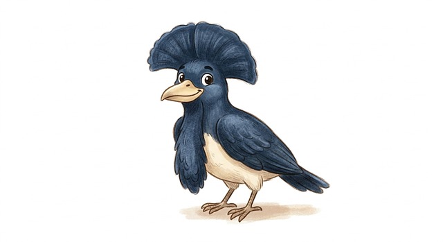 Free Bird Umbrellabird illustration and picture