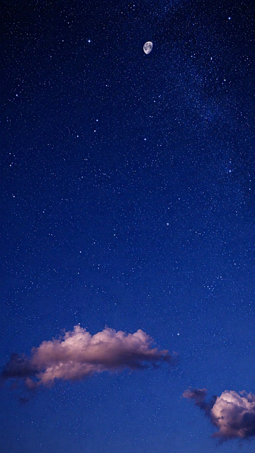 Sternenhimmel, Mond, Wolke, Nacht