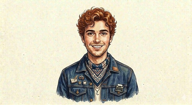 Free Young Man Drawing Style illustration and picture