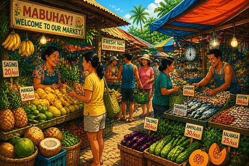 Marked, Folk, Shopping, Frugt