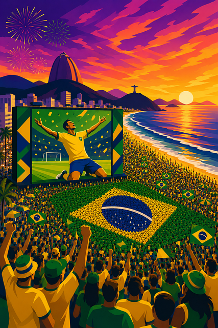 Free ai generated brazil world cup vector