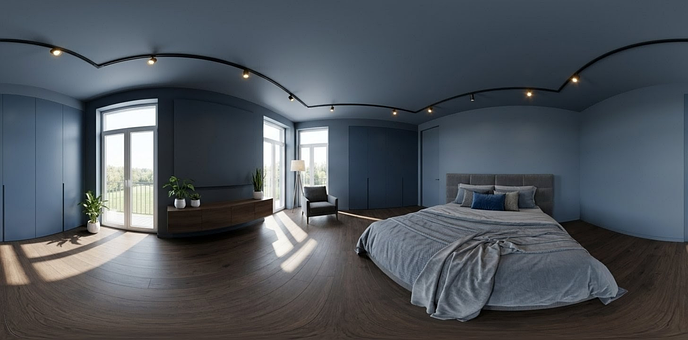 Moderná Spálňa, 360 Panoráma