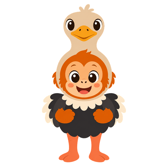 Orangutang, Maskot, Strudsedragt, Sød