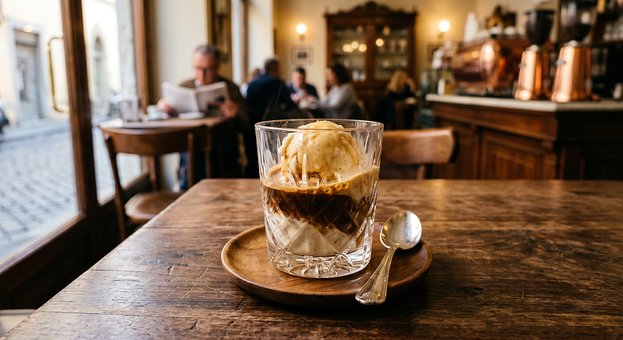Affogato, Dessert, Kaffe, Is, Espresso