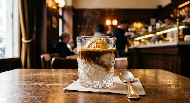 Affogato, Dessert, Kaffe, Is, Espresso
