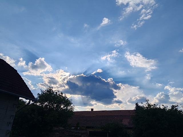Himmel, Sonnenuntergang, Sonnenstrahlen