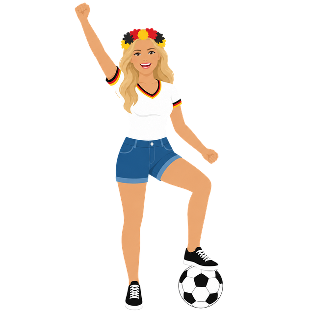 Free fan woman soccer illustration
