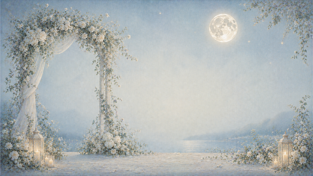 Hochzeitsbogen, Mondlicht, Vollmond
