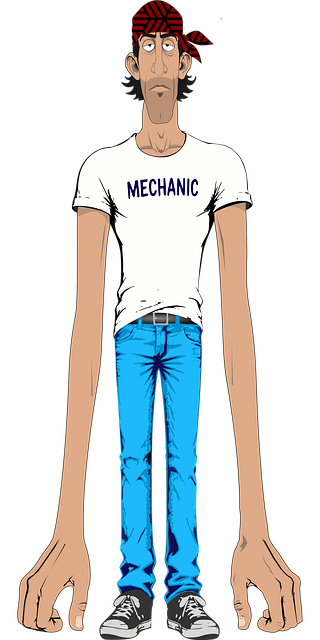 Free caricature character mechanic illustration