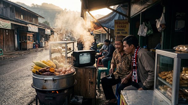 Comida De Rua, Manhã, Cultura, Indonésia