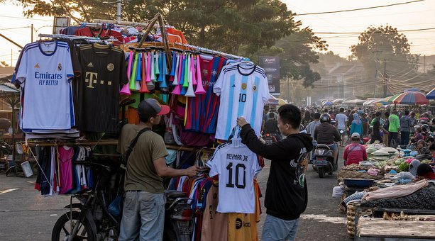 Vendedor De Rua, Motocicleta, Mercado