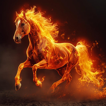 Free Horse Fire illustration and picture